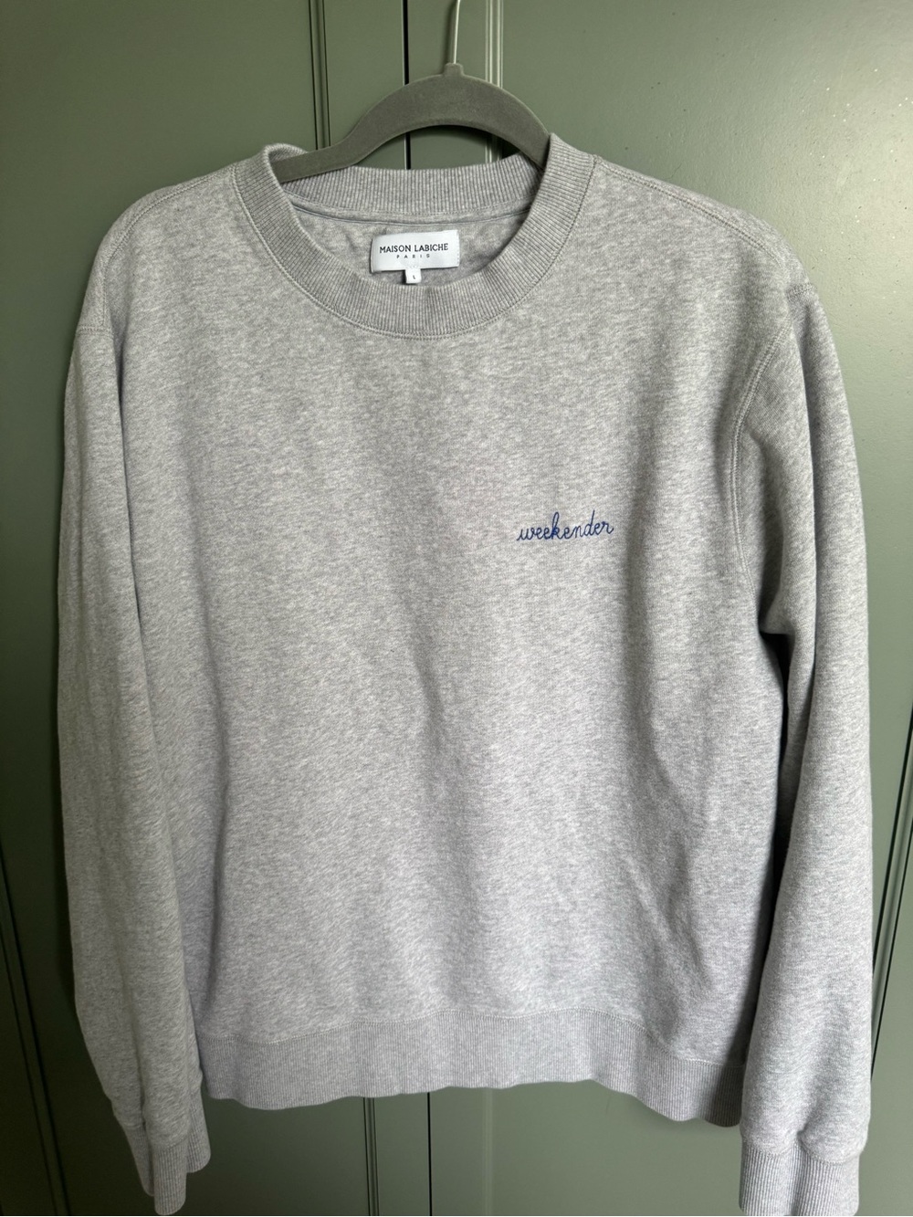 Maison Labiche 'Weekender' Grey Crewneck Sweatshirt